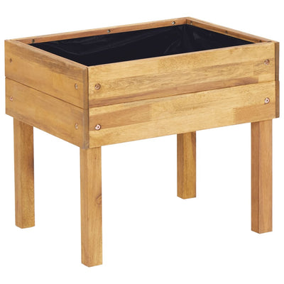 Korotettu kukkalaatikko 50x40x45 cm täysi akaasiapuu - Vuodevaatteet