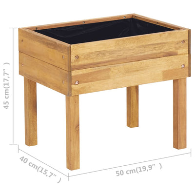 Korotettu kukkalaatikko 50x40x45 cm täysi akaasiapuu - Vuodevaatteet