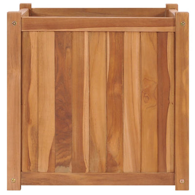 Korotettu kukkalaatikko 50x50x50 cm täysi tiikki - Vuodevaatteet