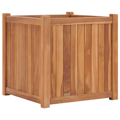 Korotettu kukkalaatikko 50x50x50 cm täysi tiikki - Vuodevaatteet