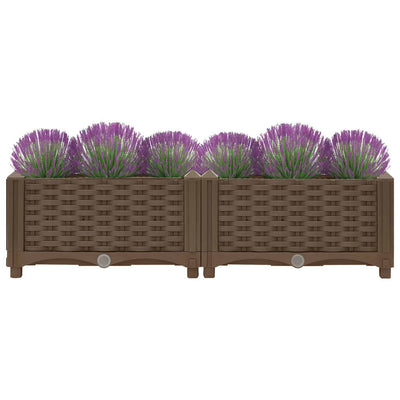 Korotettu kukkalaatikko 80x40x23 cm polypropeeni - Vuodevaatteet