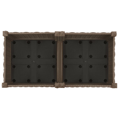Korotettu kukkalaatikko 80x40x23 cm polypropeeni - Vuodevaatteet
