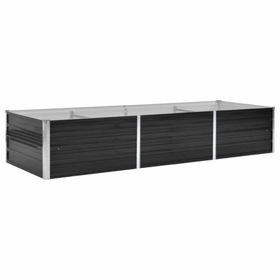 Korotettu kukkalaatikko antrasiitti 240x80x45 cm galv. teräs - Vuodevaatteet