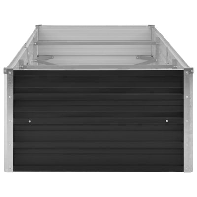 Korotettu kukkalaatikko antrasiitti 240x80x45 cm galv. teräs - Vuodevaatteet