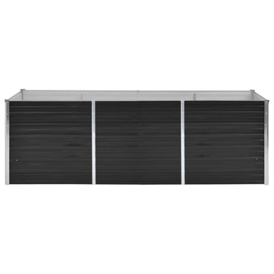 Korotettu kukkalaatikko antrasiitti 240x80x77 cm galv. teräs - Vuodevaatteet
