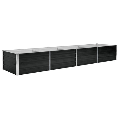 Korotettu kukkalaatikko antrasiitti 320x80x45 cm galv. teräs - Vuodevaatteet
