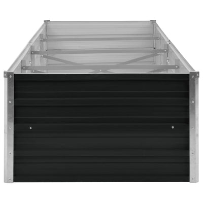 Korotettu kukkalaatikko antrasiitti 320x80x45 cm galv. teräs - Vuodevaatteet