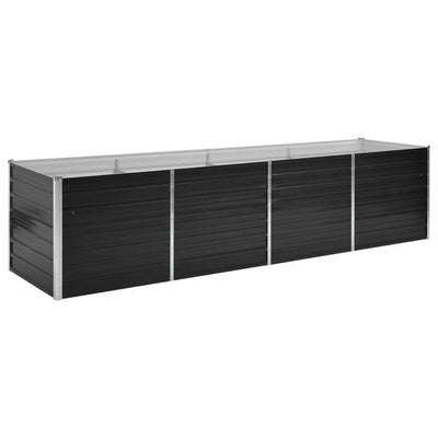 Korotettu kukkalaatikko antrasiitti 320x80x77 cm galv. teräs - Vuodevaatteet