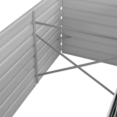 Korotettu kukkalaatikko antrasiitti 320x80x77 cm galv. teräs - Vuodevaatteet