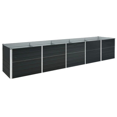 Korotettu kukkalaatikko galv. teräs 400x80x45 cm antrasiitti - Vuodevaatteet