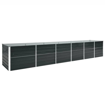 Korotettu kukkalaatikko galv. teräs 480x80x77 cm antrasiitti - Vuodevaatteet