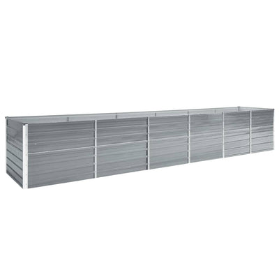 Korotettu kukkalaatikko galv. teräs 480x80x77 cm harmaa - Vuodevaatteet