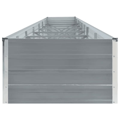 Korotettu kukkalaatikko galv. teräs 600x80x45 cm harmaa - Vuodevaatteet