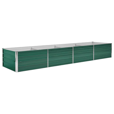 Korotettu kukkalaatikko galvanoitu teräs 320x80x45 cm vihreä - Vuodevaatteet