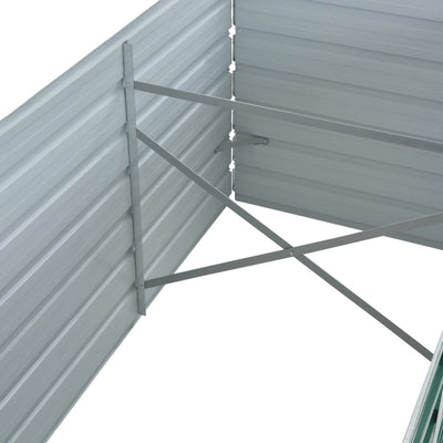 Korotettu kukkalaatikko galvanoitu teräs 320x80x45 cm vihreä - Vuodevaatteet