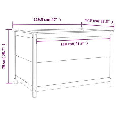 Korotettu kukkalaatikko hunajanrus 119,5x82,5x78 cm täysi mänty - Vuodevaatteet