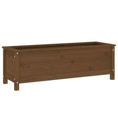 Korotettu kukkalaatikko hunajanrusk. 119,5x40x39 cm täysi mänty - Vuodevaatteet