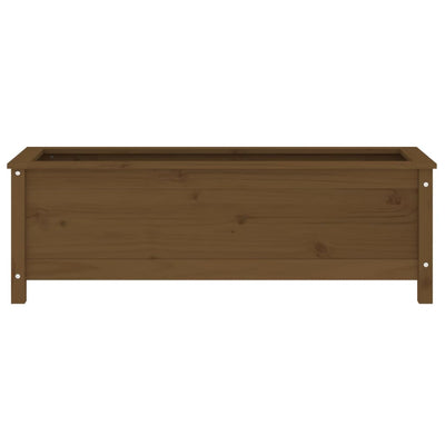 Korotettu kukkalaatikko hunajanrusk. 119,5x40x39 cm täysi mänty - Vuodevaatteet