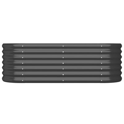 Korotettu kukkalaatikko jauhemaalattu teräs 114x40x36cm antras. - Vuodevaatteet