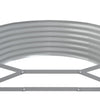 Korotettu kukkalaatikko jauhemaalattu teräs 507x100x36 cm hopea - Vuodevaatteet