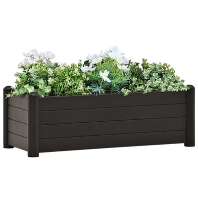 Korotettu kukkalaatikko PP antrasiitti 100x43x35 cm - Vuodevaatteet