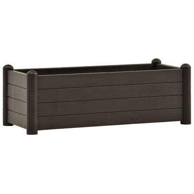 Korotettu kukkalaatikko PP mokka 100x43x35 cm - Vuodevaatteet