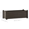 Korotettu kukkalaatikko PP mokka 100x43x35 cm - Vuodevaatteet
