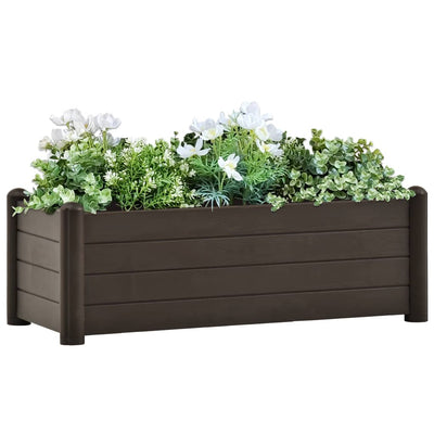 Korotettu kukkalaatikko PP mokka 100x43x35 cm - Vuodevaatteet