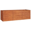 Korotettu kukkalaatikko ruoste 240x80x77 cm Corten teräs - Vuodevaatteet
