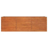 Korotettu kukkalaatikko ruoste 240x80x77 cm Corten teräs - Vuodevaatteet