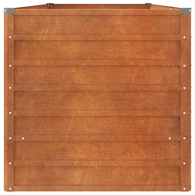 Korotettu kukkalaatikko ruoste 240x80x77 cm Corten teräs - Vuodevaatteet