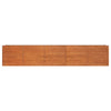 Korotettu kukkalaatikko ruoste 400x80x77 cm Corten teräs - Vuodevaatteet