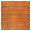 Korotettu kukkalaatikko ruoste 400x80x77 cm Corten teräs - Vuodevaatteet
