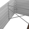 Korotettu kukkalaatikko ruskea 320x80x45 cm galvanoitu teräs - Vuodevaatteet