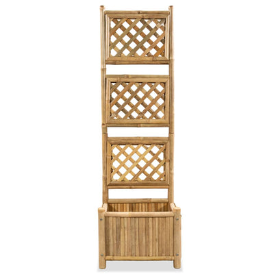Korotettu kukkalaatikko säleiköllä bambu 40 cm - Vuodevaatteet