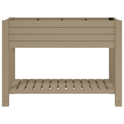 Korotettu kukkalaatikko vaaleanruskea 110x45x79 cm polypropeeni - Vuodevaatteet
