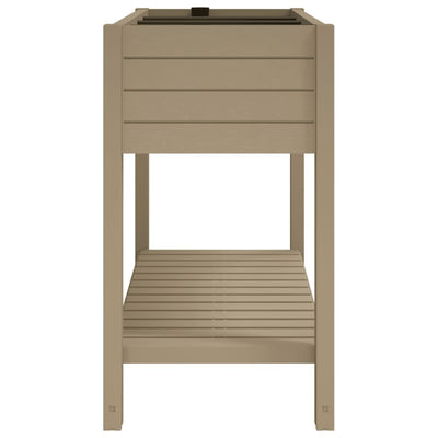 Korotettu kukkalaatikko vaaleanruskea 110x45x79 cm polypropeeni - Vuodevaatteet