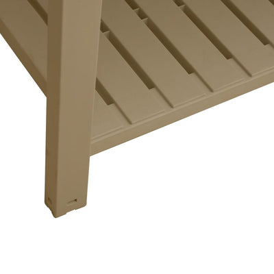 Korotettu kukkalaatikko vaaleanruskea 110x45x79 cm polypropeeni - Vuodevaatteet