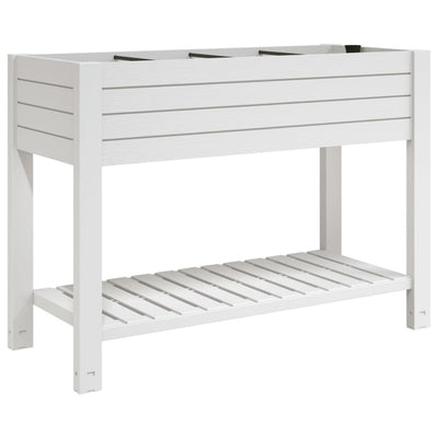 Korotettu kukkalaatikko valkoinen 110x45x79 cm polypropeeni - Vuodevaatteet