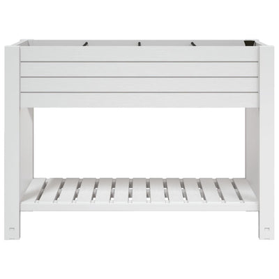 Korotettu kukkalaatikko valkoinen 110x45x79 cm polypropeeni - Vuodevaatteet