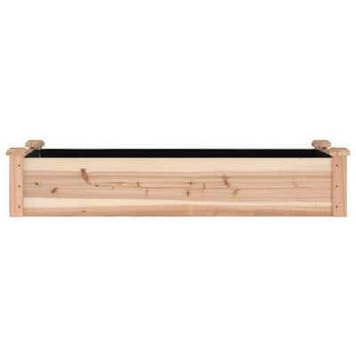 Korotettu kukkalaatikko vuorauksella 120x45x25 cm täysi kuusi - Vuodevaatteet