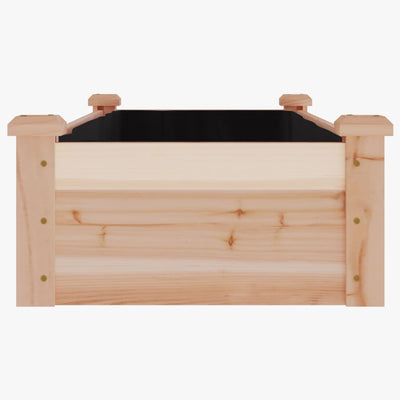Korotettu kukkalaatikko vuorauksella 120x45x25 cm täysi kuusi - Vuodevaatteet