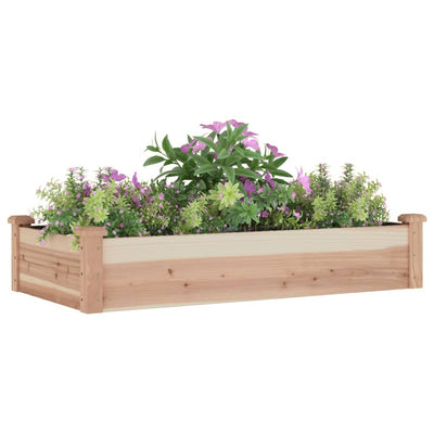 Korotettu kukkalaatikko vuorauksella 120x60x25 cm täysi kuusi - Vuodevaatteet