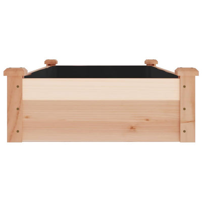 Korotettu kukkalaatikko vuorauksella 120x60x25 cm täysi kuusi - Vuodevaatteet