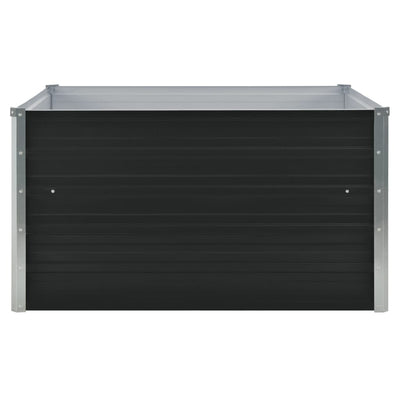 Korotettu puutarhalaatikko 100x100x45 cm galvanoitu teräs - Vuodevaatteet