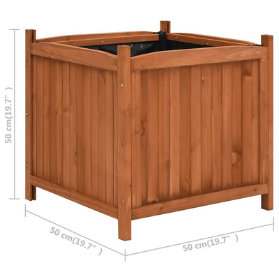 Korotetut kukkalaatikot 2 kpl 50x50x50 cm kuusi - Vuodevaatteet