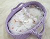 My Sweet Baby - Boho puuvillainen nuken kantokori kehdolla - violetti