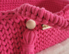 My Sweet Baby - Boho puuvillainen nuken kantokori kehdolla - fuksia