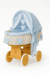 My Sweet Baby - Amelie Moses-kori korihupulla - luonnollinen + sininen vuodevaatesetti