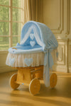 My Sweet Baby - Amelie Moses-kori korihupulla - luonnollinen + sininen vuodevaatesetti